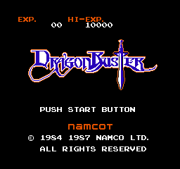 Dragon Buster (Japan) Title Screen